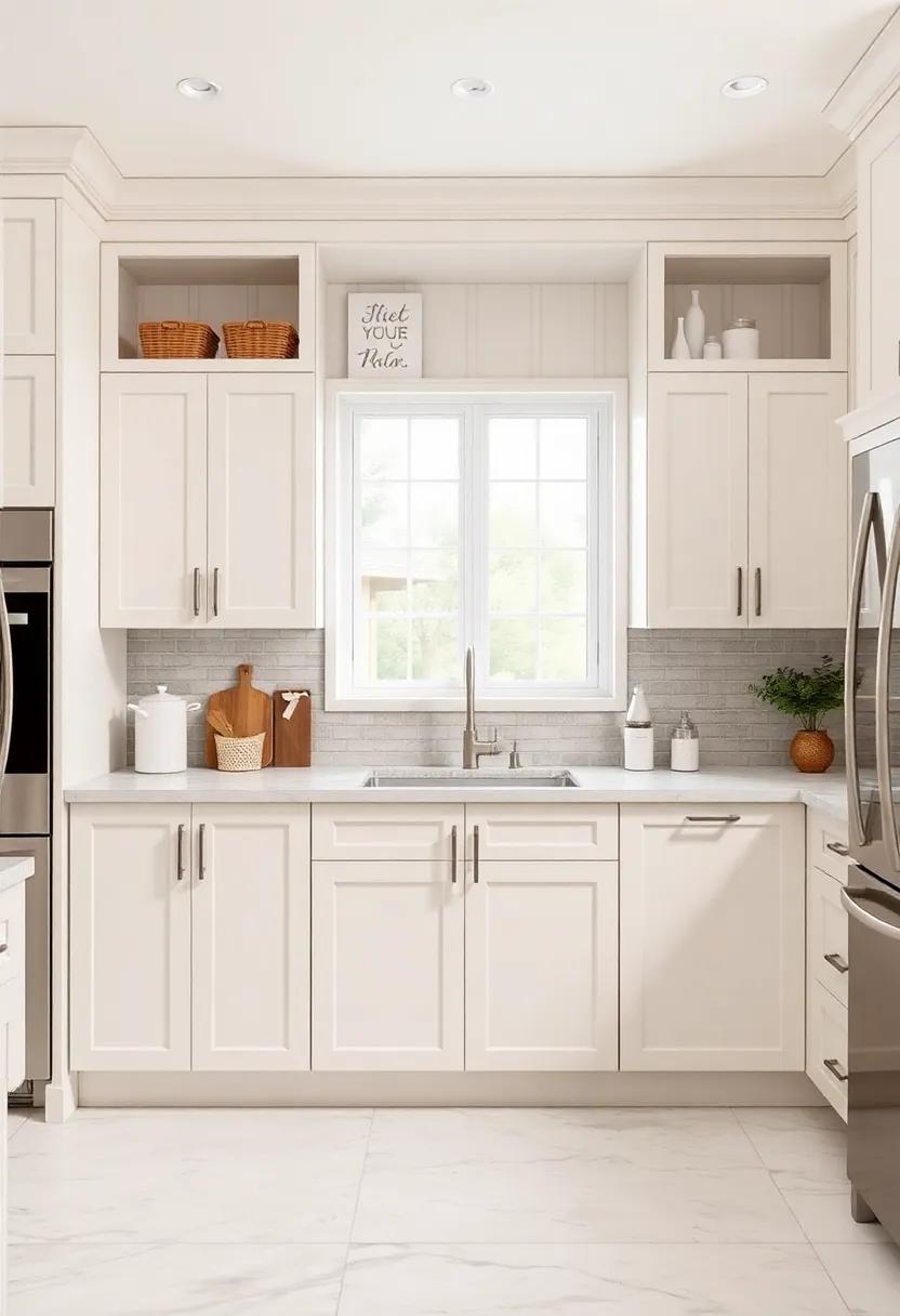 Hidden Storage: Incorporate clever storage solutions within cream cabinets, such ‍as spice racks and pull-out bins, to maintain a clean aesthetic