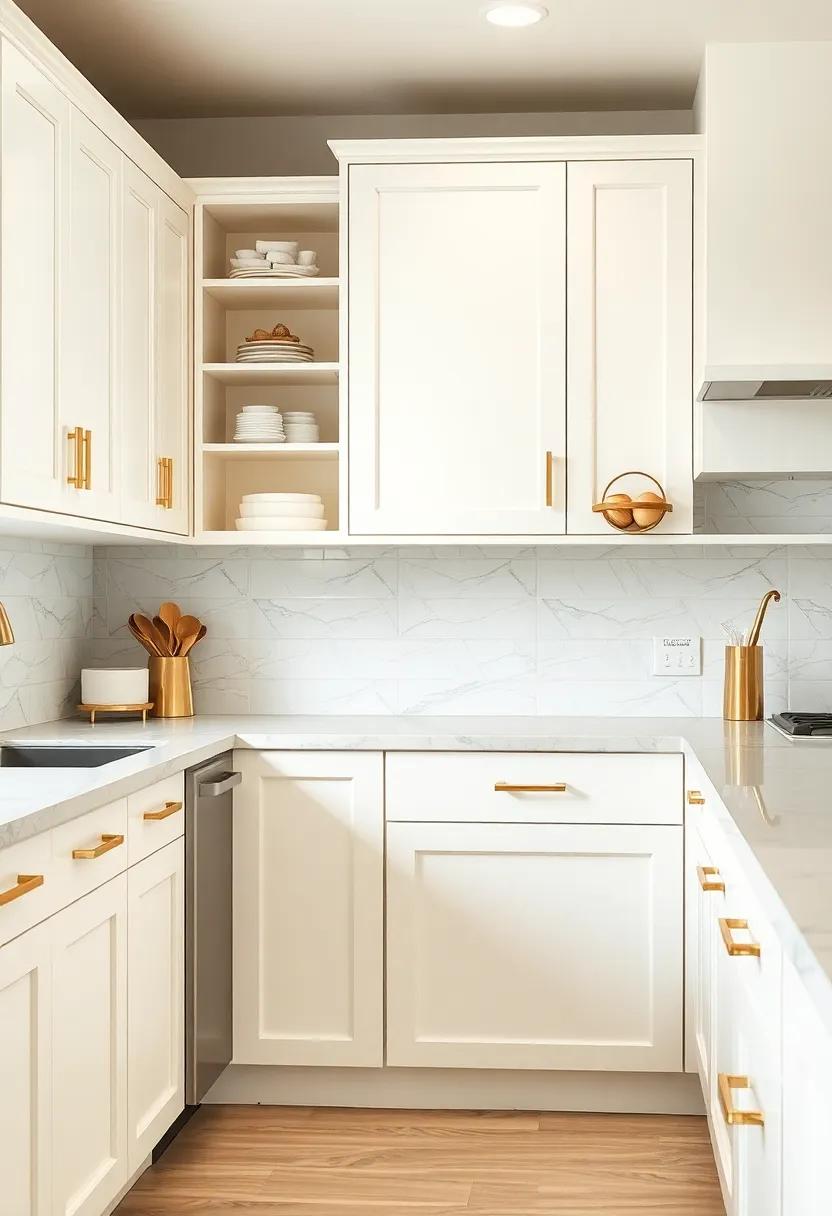 Metallic⁤ Touches: Add gold ⁢or brass hardware to cream cabinets, giving your kitchen a luxurious feel that resonates with modern trends