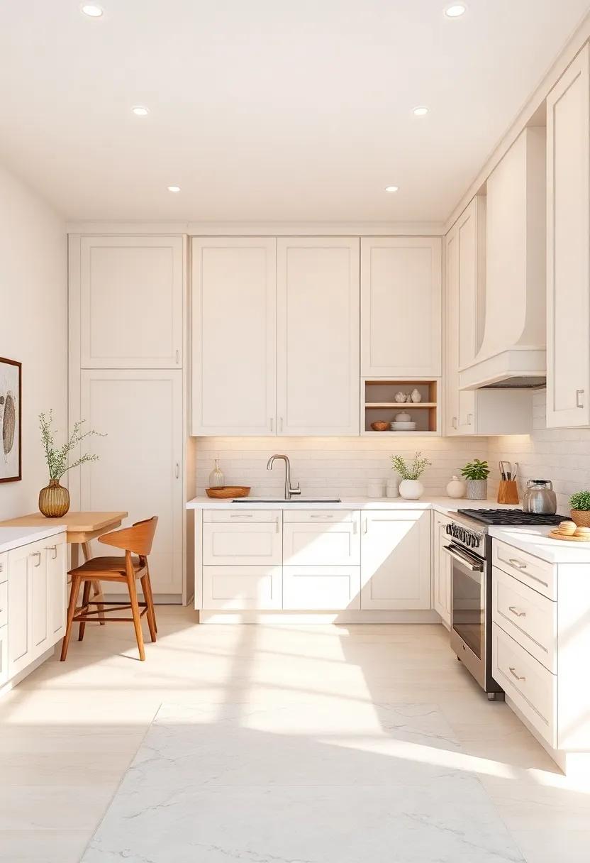 Open Concept Flow: Design an⁤ open layout with cream​ cabinets that seamlessly transitions into living or dining areas, enhancing space continuity