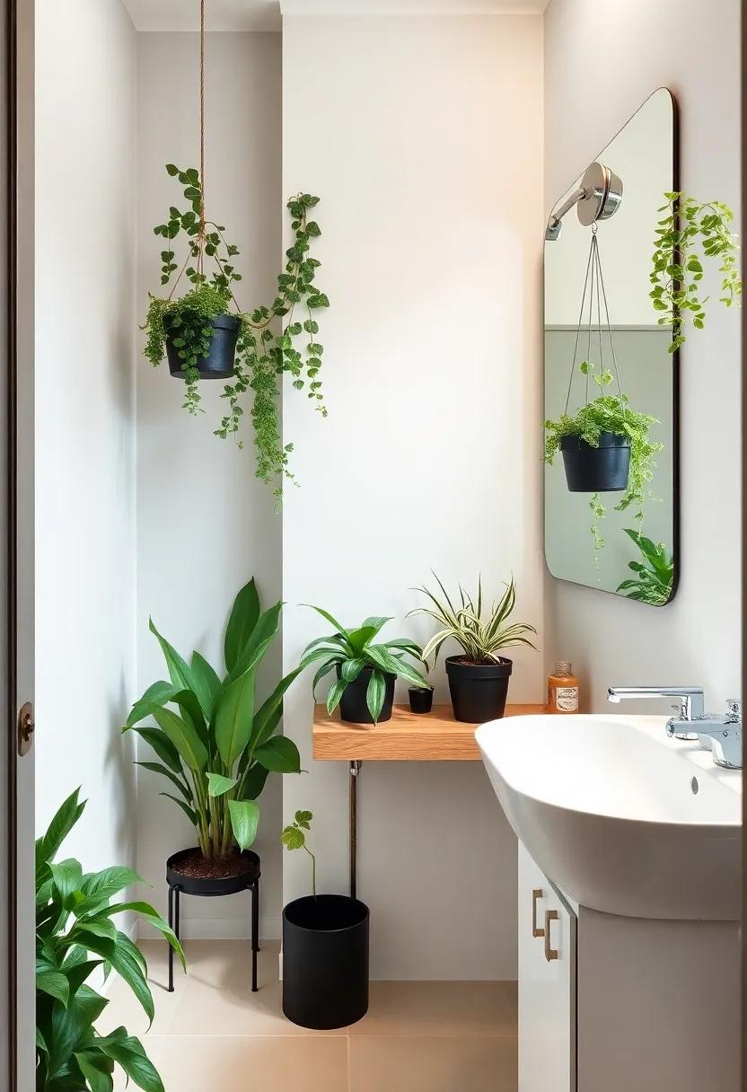 Go Green with Indoor Plants: Introduce lush greenery with small⁢ potted plants or hanging planters to ⁢create a calming atmosphere