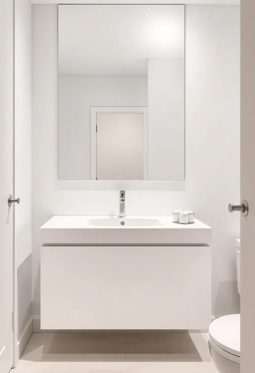 Install⁢ a Mirrored Vanity: A mirrored⁤ bathroom vanity reflects light and creates the illusion of more space⁣ while adding a touch of ​elegance