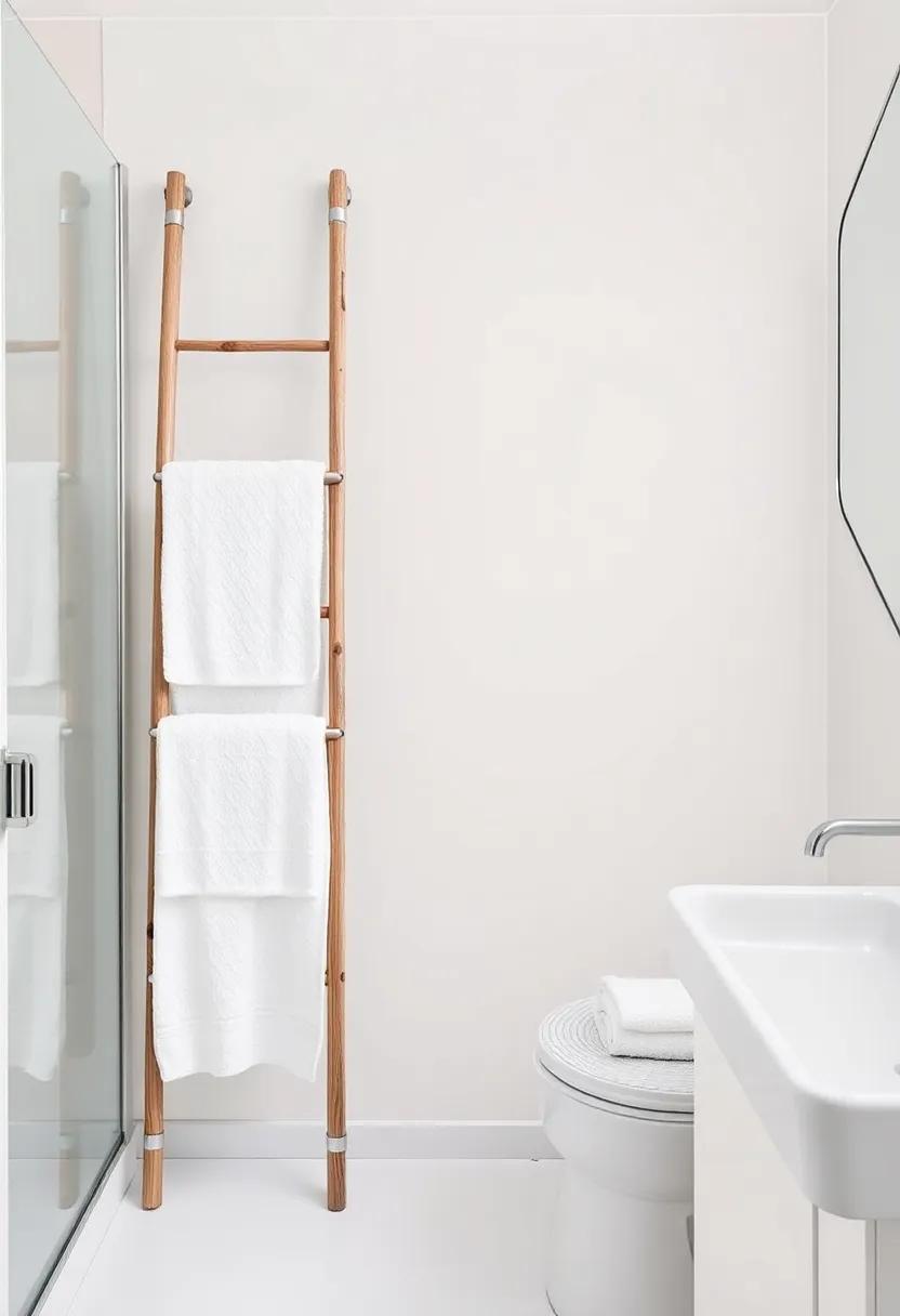 Install a Towel Ladder: A decorative ladder ‌can serve as ‍a stylish⁤ way to hang towels while taking up minimal‍ space