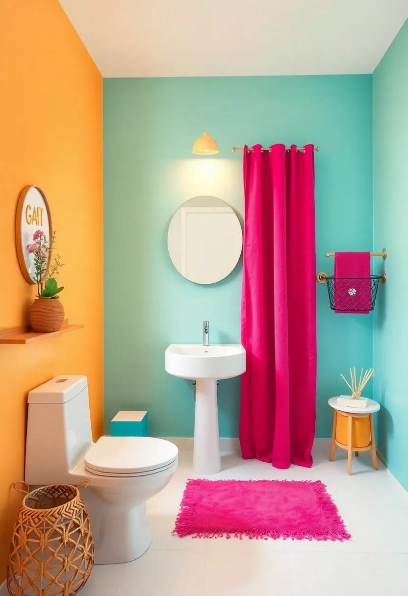 Use Colorful ‍Accessories: Integrate ⁢colorful towels, rugs, and decorative elements to infuse personality into your bathroom