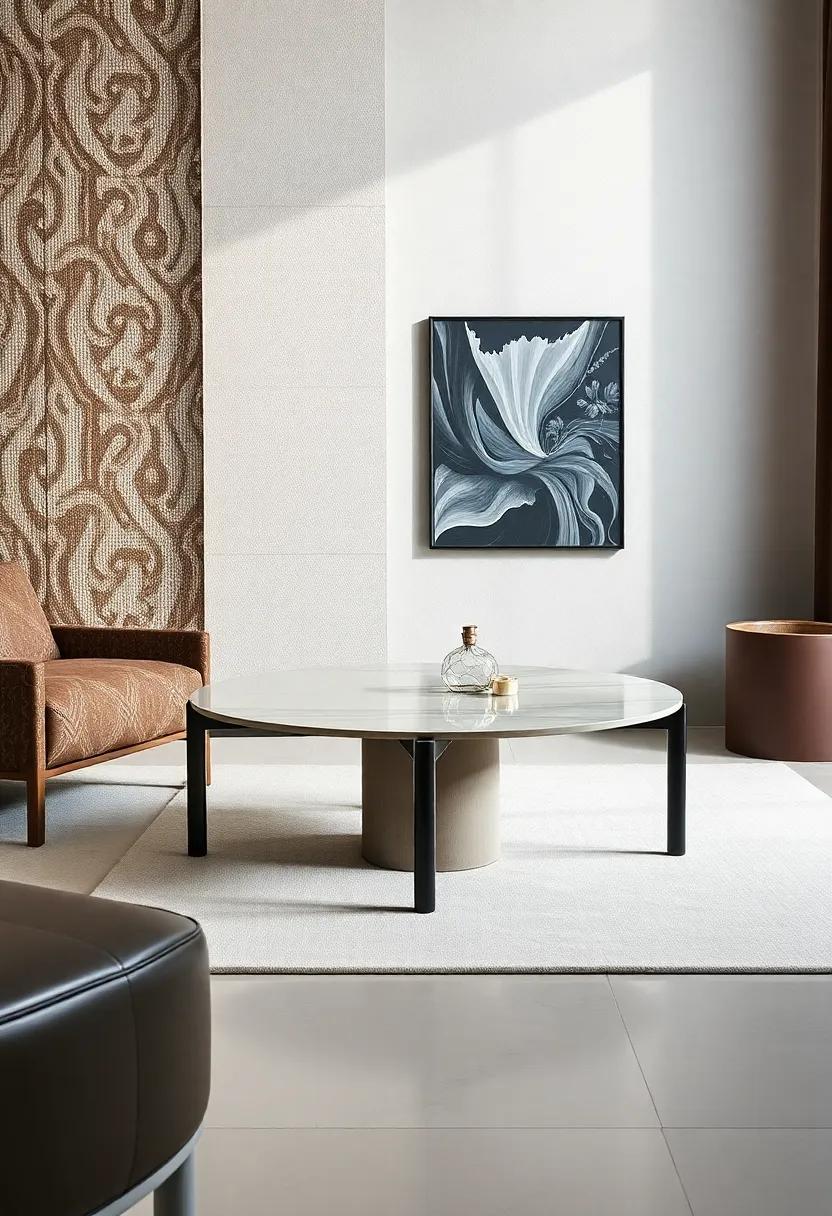 Textured ⁤Elegance: With‌ a mix of materials⁣ such as woven ⁣textiles or leather,​ this ⁢table⁤ introduces rich textures that⁤ invite a tactile dimension to your living ⁤space