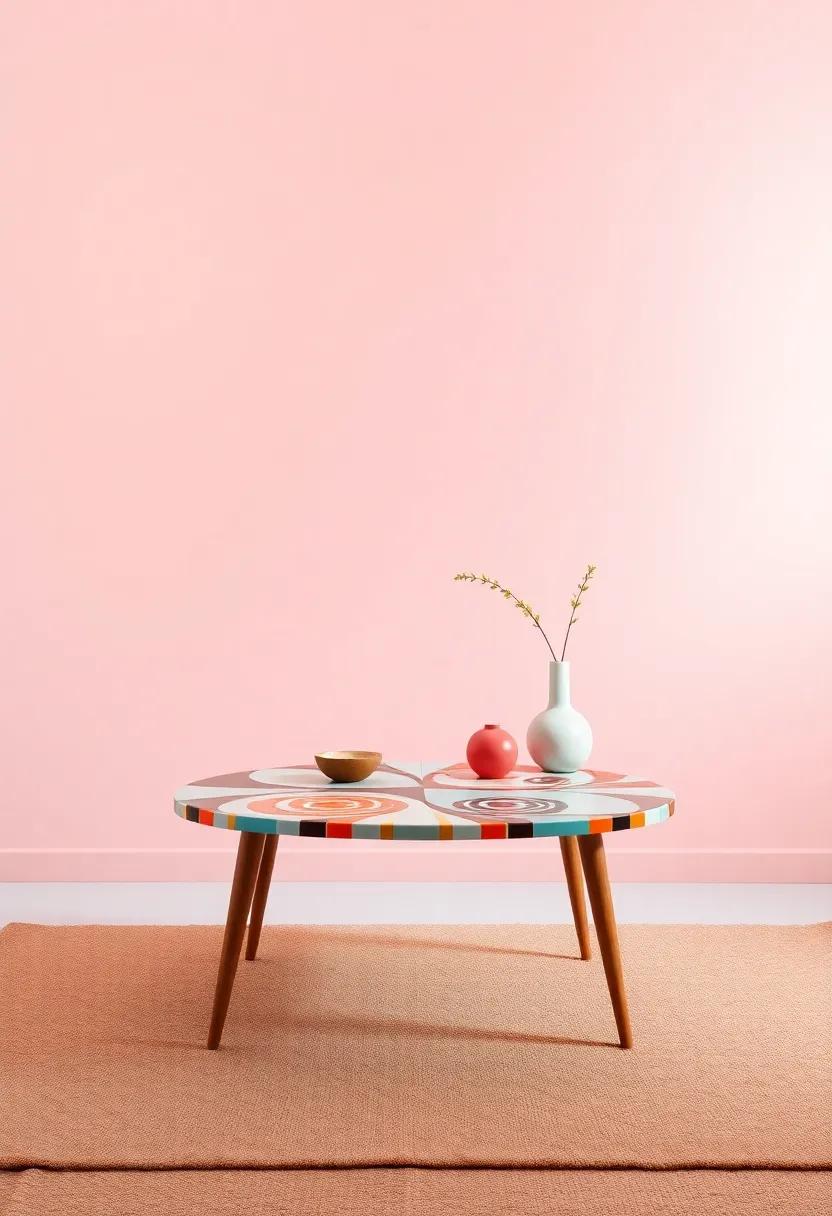 Vintage Vibes: A‍ retro-inspired table that harkens back to‌ the '70s, combining⁤ funky patterns and a bold⁣ color palette for a ⁢nostalgic⁤ touch