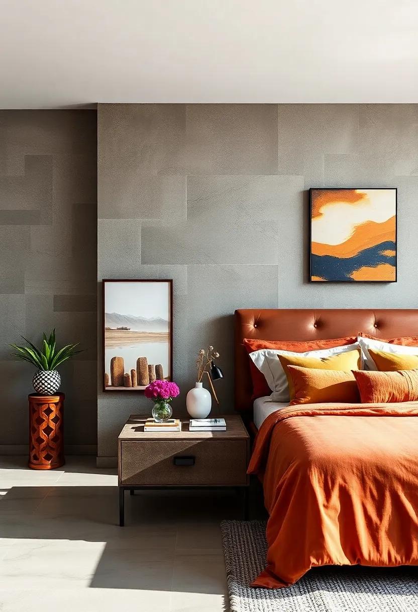 Industrial Chic: Incorporate an industrial-style nightstand with metal accents and raw finishes, perfect for those who appreciate an‌ edgy aesthetic