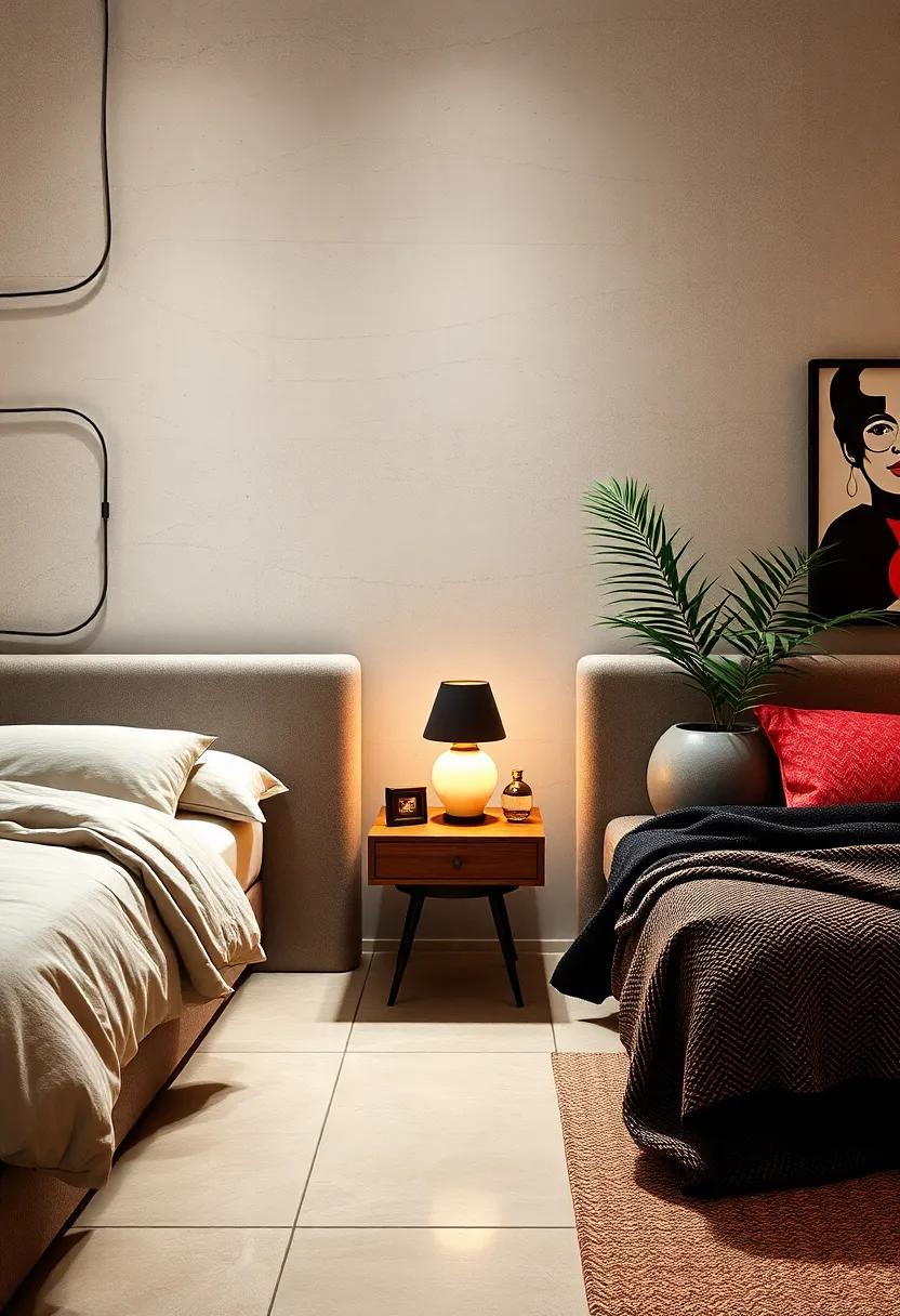 Whimsical Lamp Nightstand: A unique ⁤stand that ​incorporates soft lighting, allowing both practicality and art to coexist harmoniously