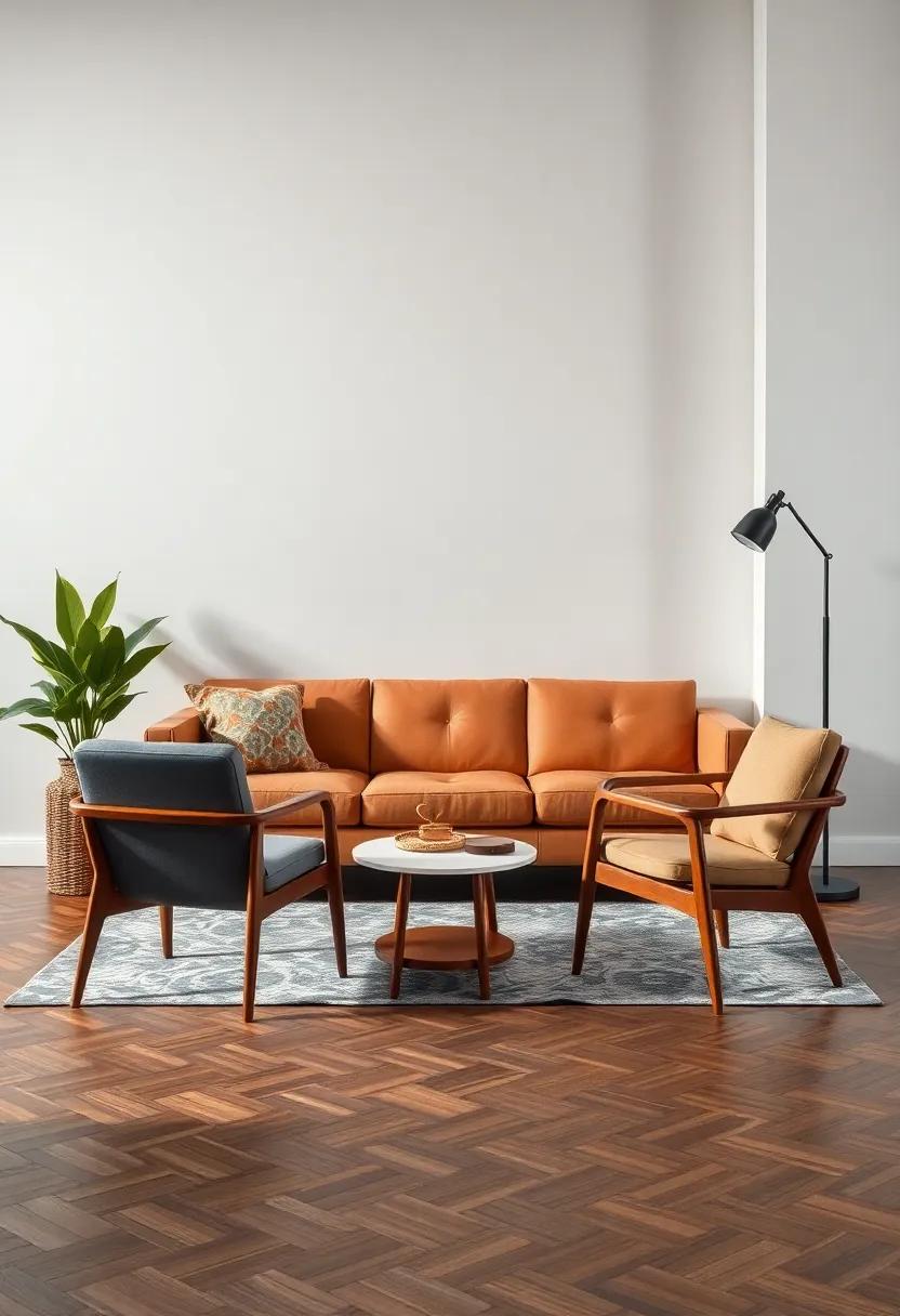Mix vintage and modern: Blend ‍a ⁢classic‌ mid-century sofa with sleek contemporary chairs for a striking ⁤contrast that tells a story
