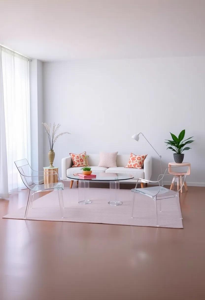 Consider transparent pieces: Use ​acrylic⁢ or glass furniture to maintain openness in smaller‌ spaces ⁣while ⁢keeping your⁢ eclectic style⁣ intact