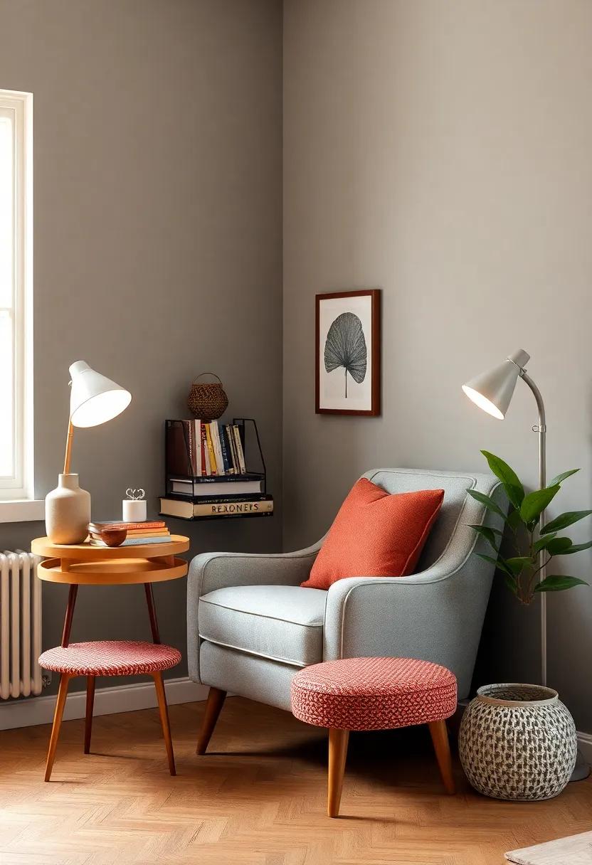 Create ‌a reading nook: Pair‍ a comfy ⁢armchair with a quirky side table and unique lighting to create an inviting retreat‍ within your eclectic design