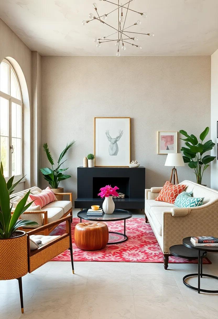 Clashing Patterns: Embrace playful mismatches by mixing classic ‌patterns ⁢like stripes or florals with modern graphic prints throughout your decor