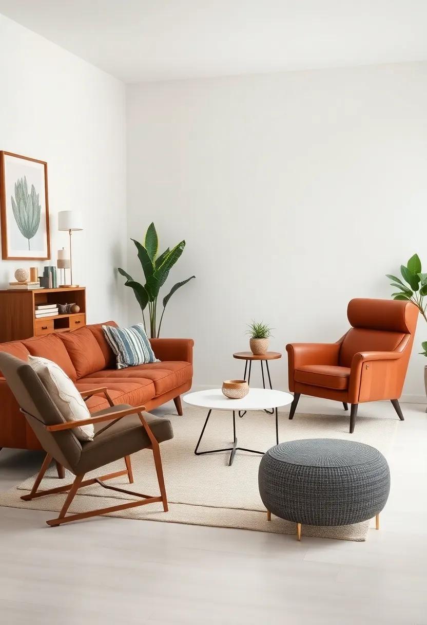 Combine vintage and modern furniture to create a striking contrast that showcases your unique taste