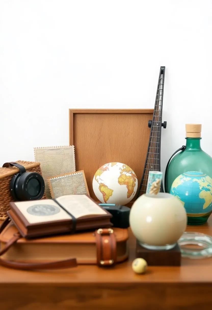 Curate a collection of travel ​mementos that add a personal narrative to your design ⁢while invoking memories