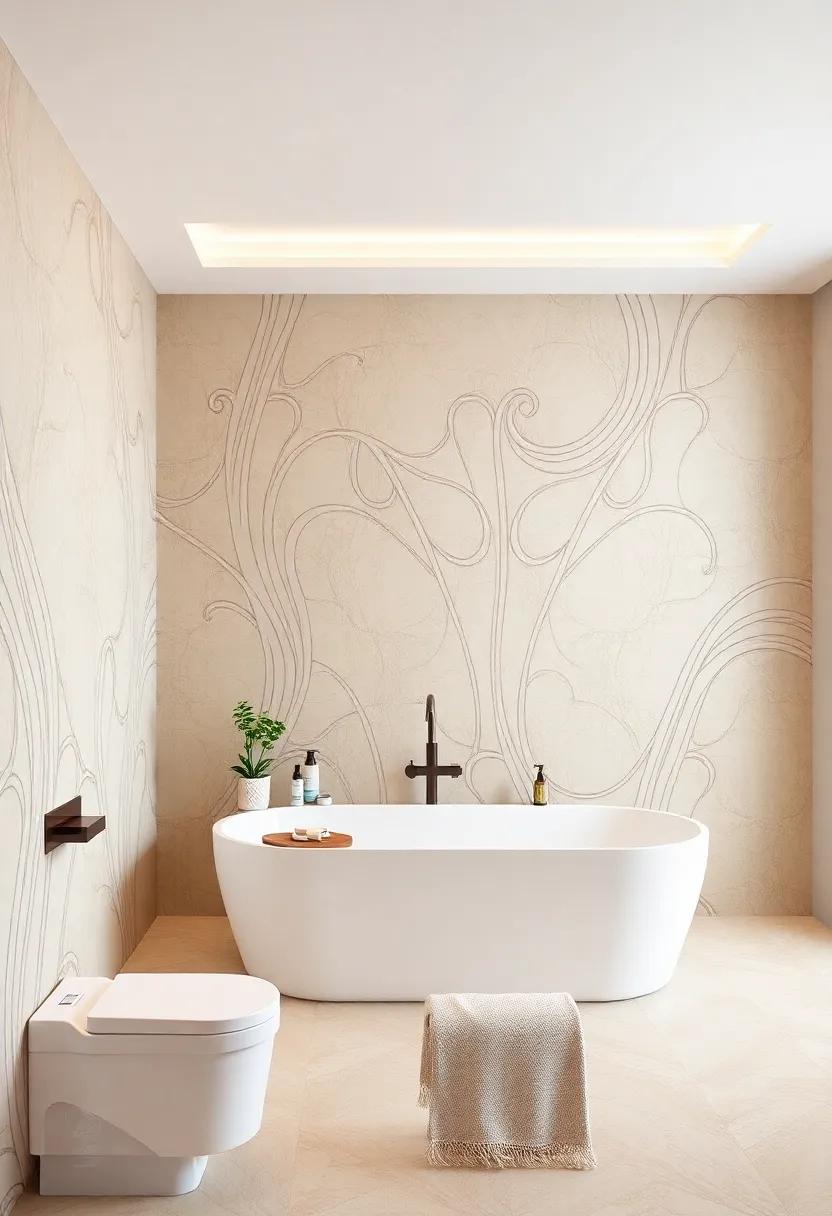 Wall​ Treatments: ⁣Exploring ​Unique Finishes and Wallpapers to Elevate Bathroom Style