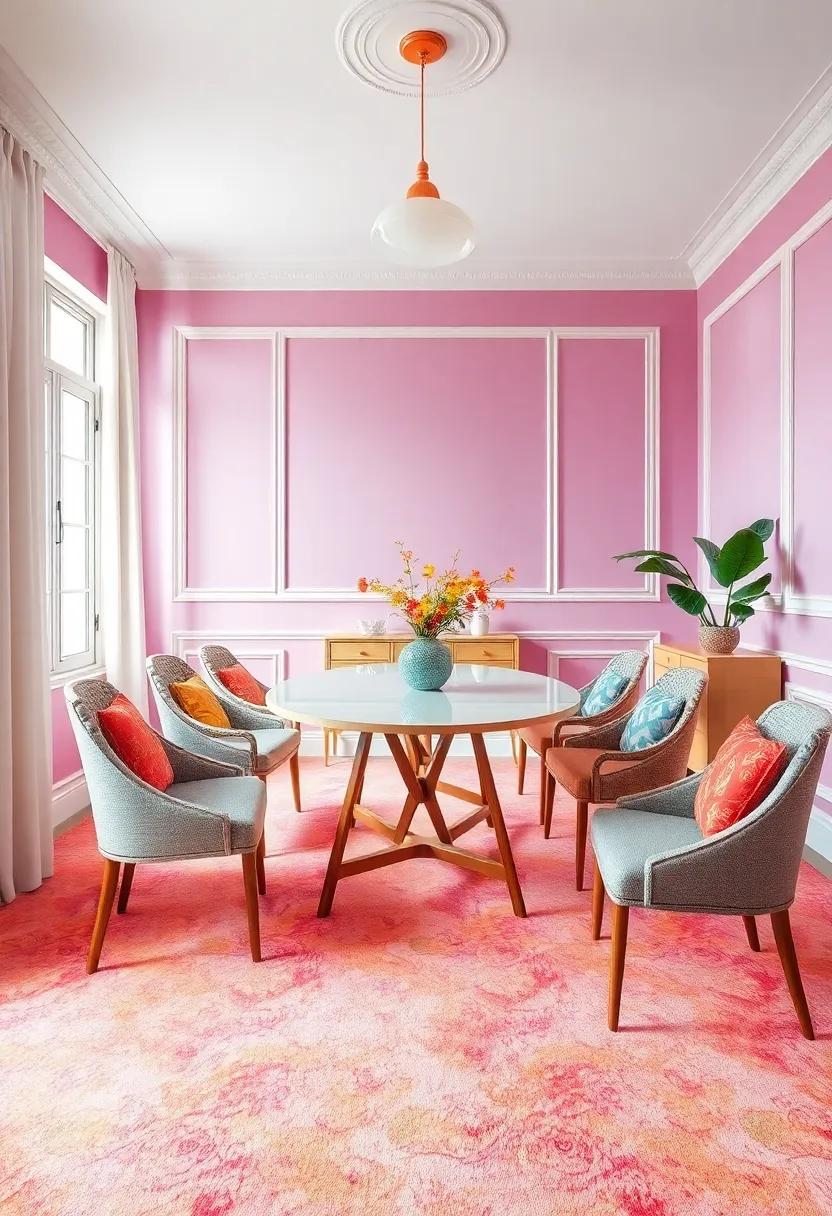 Striped Statement:​ Experiment with bold stripes to elongate your dining area visually‍ while adding a contemporary​ edge