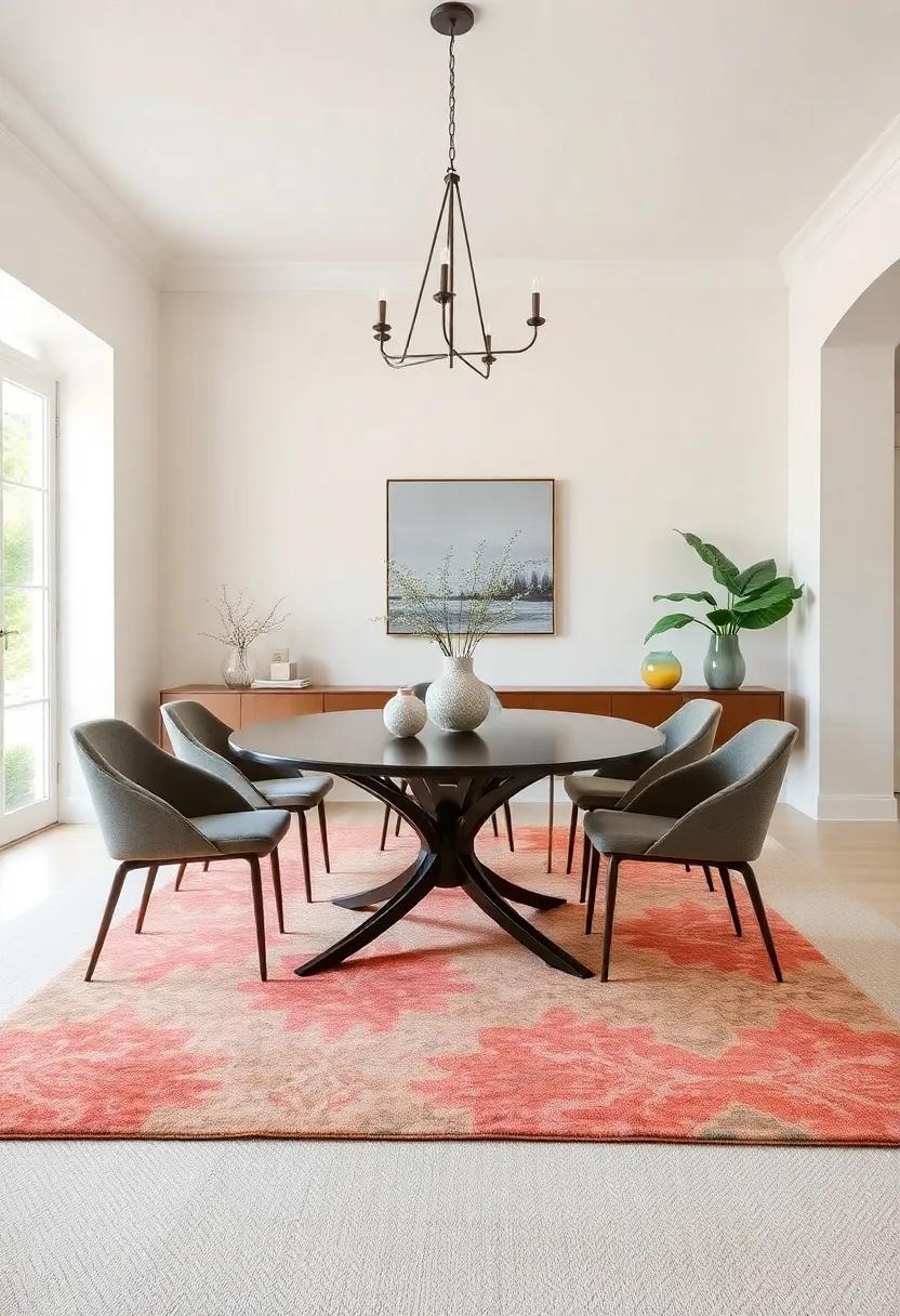 Multi-Colored​ Carpets: Use a multi-colored ‍rug to tie together various⁤ hues present‍ in your dining area, creating a cohesive color palette