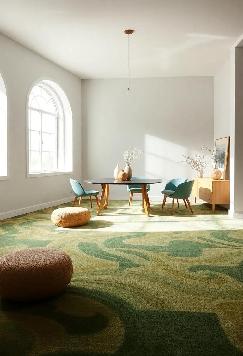 Traditional checkered:‍ Embrace classic decor with ⁣a checkered‌ carpet that brings⁤ a touch of‌ country charm to your dining room