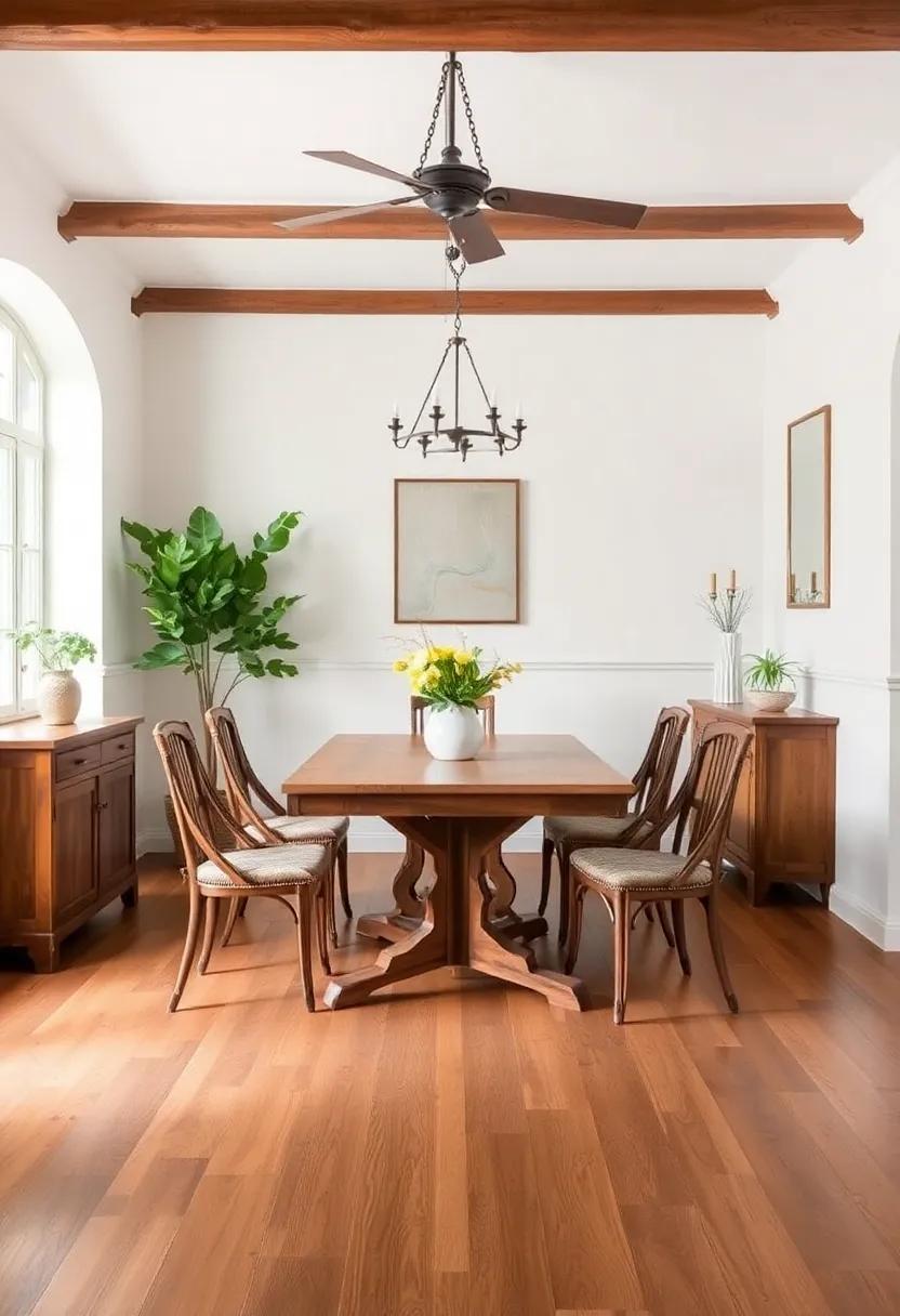 Utilize Natural Flooring: Choose wooden floors, stone tiles, or ⁣terracotta for a​ grounded⁢ and authentic feel that ⁤connects ​your dining space to the earth