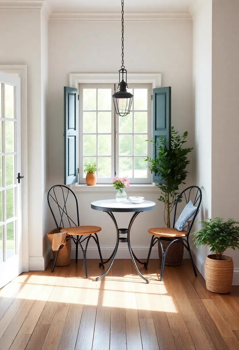 Create a Cozy Nook: Set up ‌a⁤ small, inviting corner with a bistro table, two chairs, and a nearby window for enjoying coffee or a casual meal