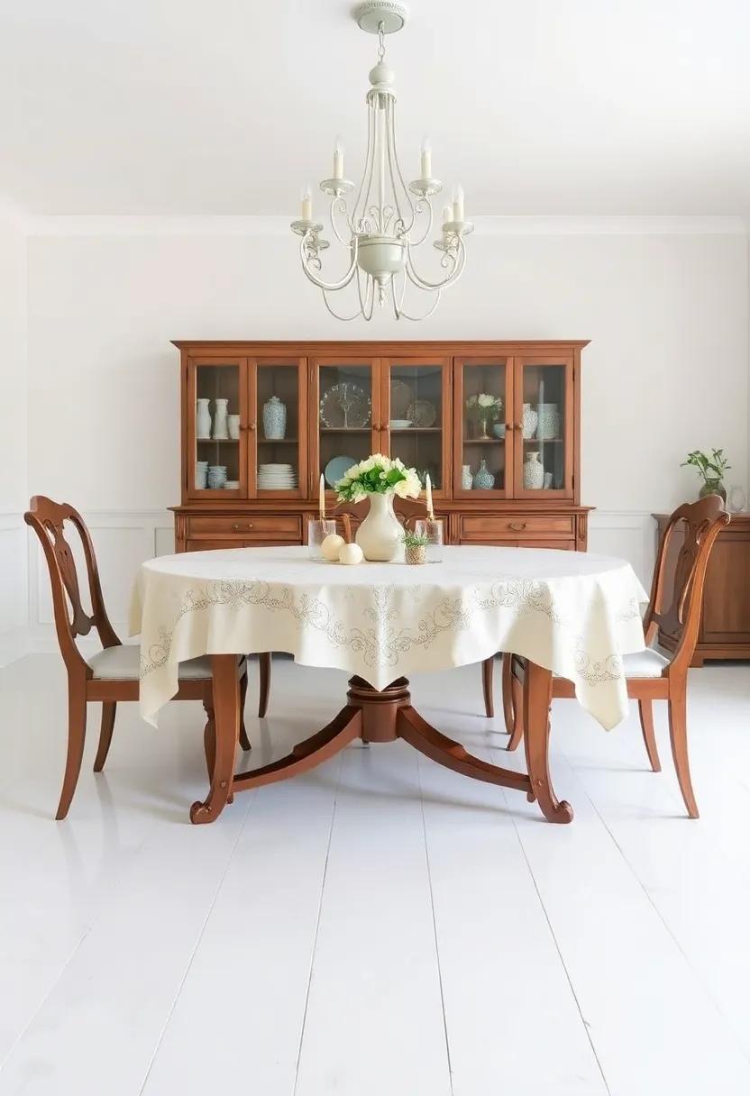 use a Tablecloth for Elegance: Drape a beautiful tablecloth over⁤ your dining table to instantly ‌elevate the look and feel of your ⁢dining experience