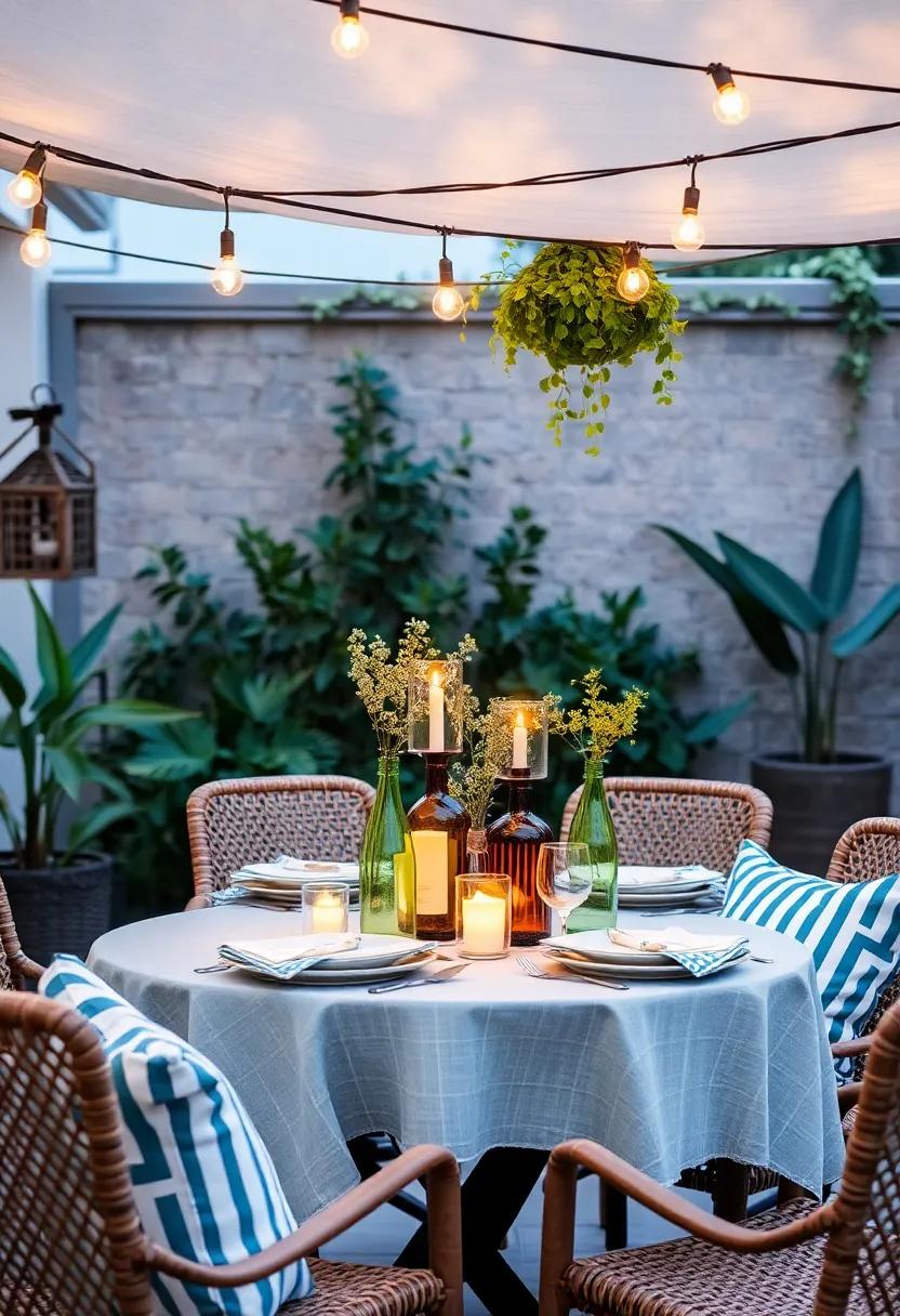 eco-Friendly Upcycled‍ Decor: Use upcycled materials like bottles ⁣or jars as functional decor elements, such as ​vases ⁢or candle holders, for an eco-conscious‍ dining setup