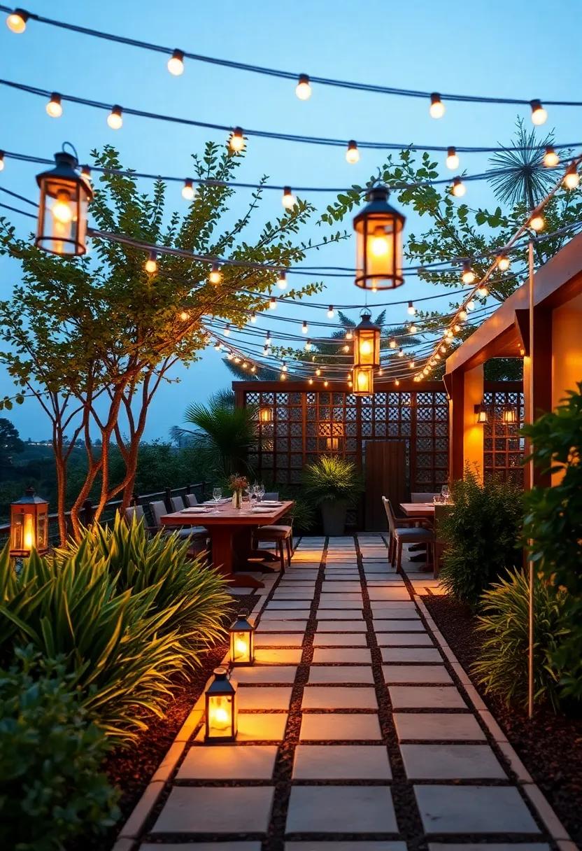 Lantern-lit Pathways: Line pathways ⁣leading to your dining area with lanterns to create an ‌inviting and safe atmosphere as dusk falls