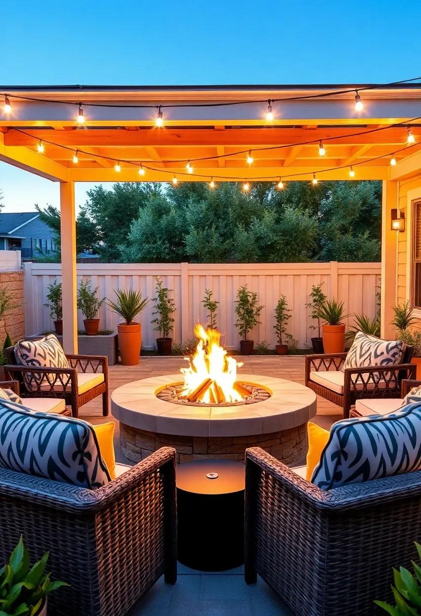 Fire Pit Dining Experience: Incorporate a fire pit into‍ your setup to provide⁢ warmth and a‍ cozy gathering spot ⁤for marshmallow⁤ roasting and stargazing