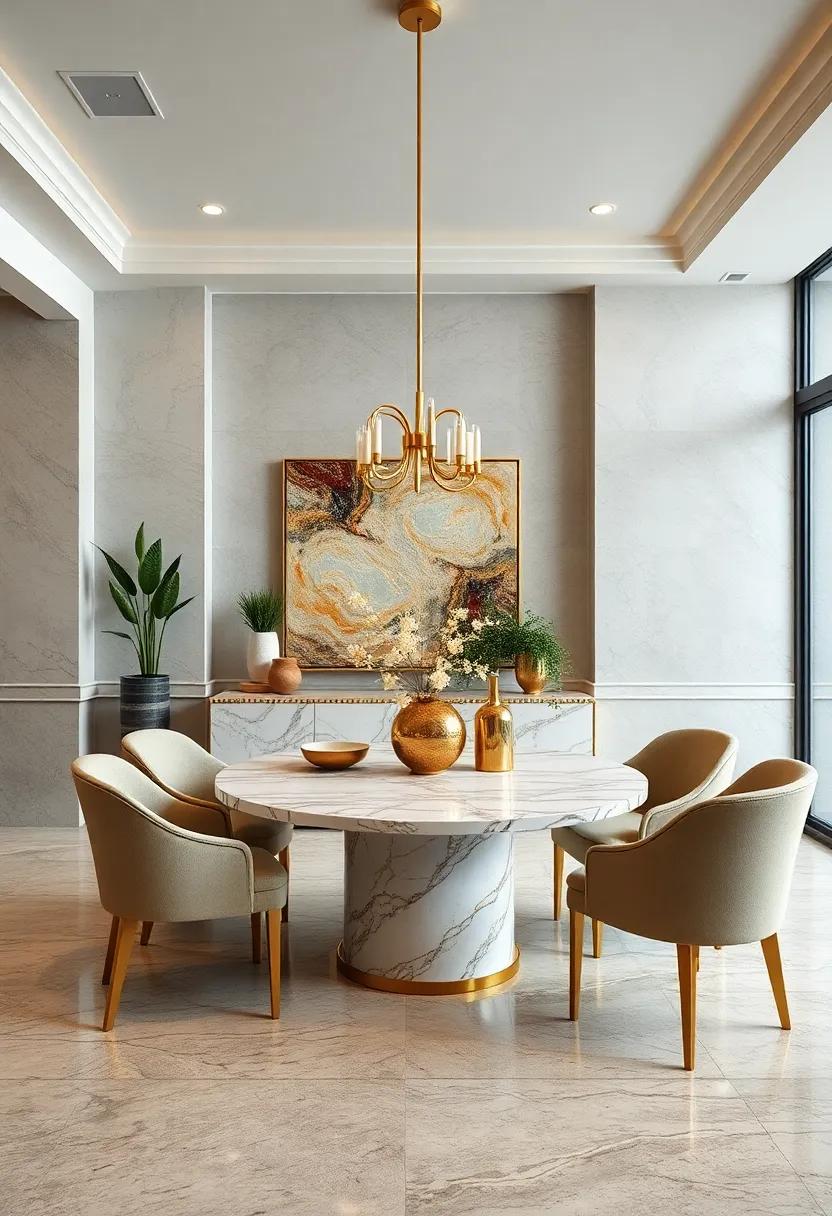 Stylish Storage: Find a marble and gold buffet that provides ⁢essential⁤ storage while adding to your decor theme