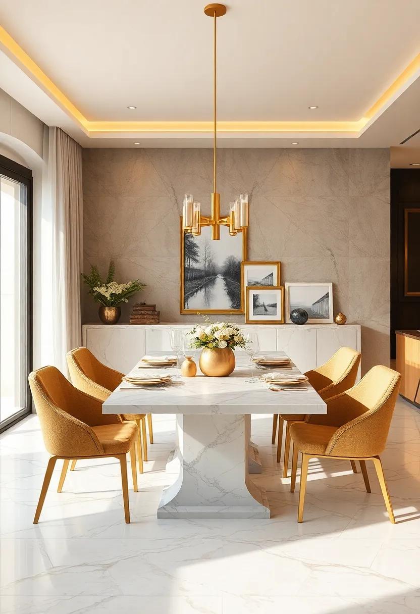art Gallery Feel: adorn the walls with gold-framed ‌artwork that draws⁤ connections between the tones in your space