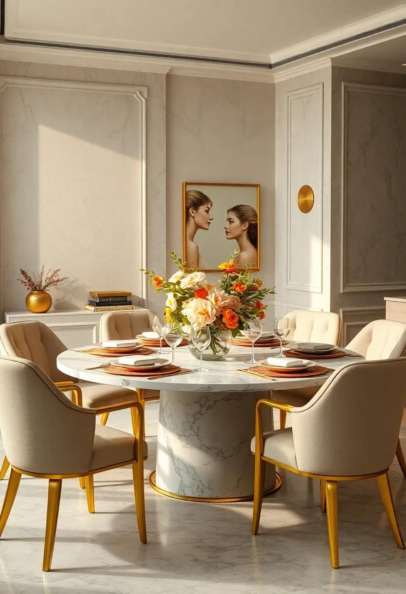Seasonal Decor:⁣ Change⁢ up​ your centerpiece​ seasonally,infusing ⁤your ​dining ​area with fresh ‌flowers and ⁣gold accents ​for ⁣each occasion