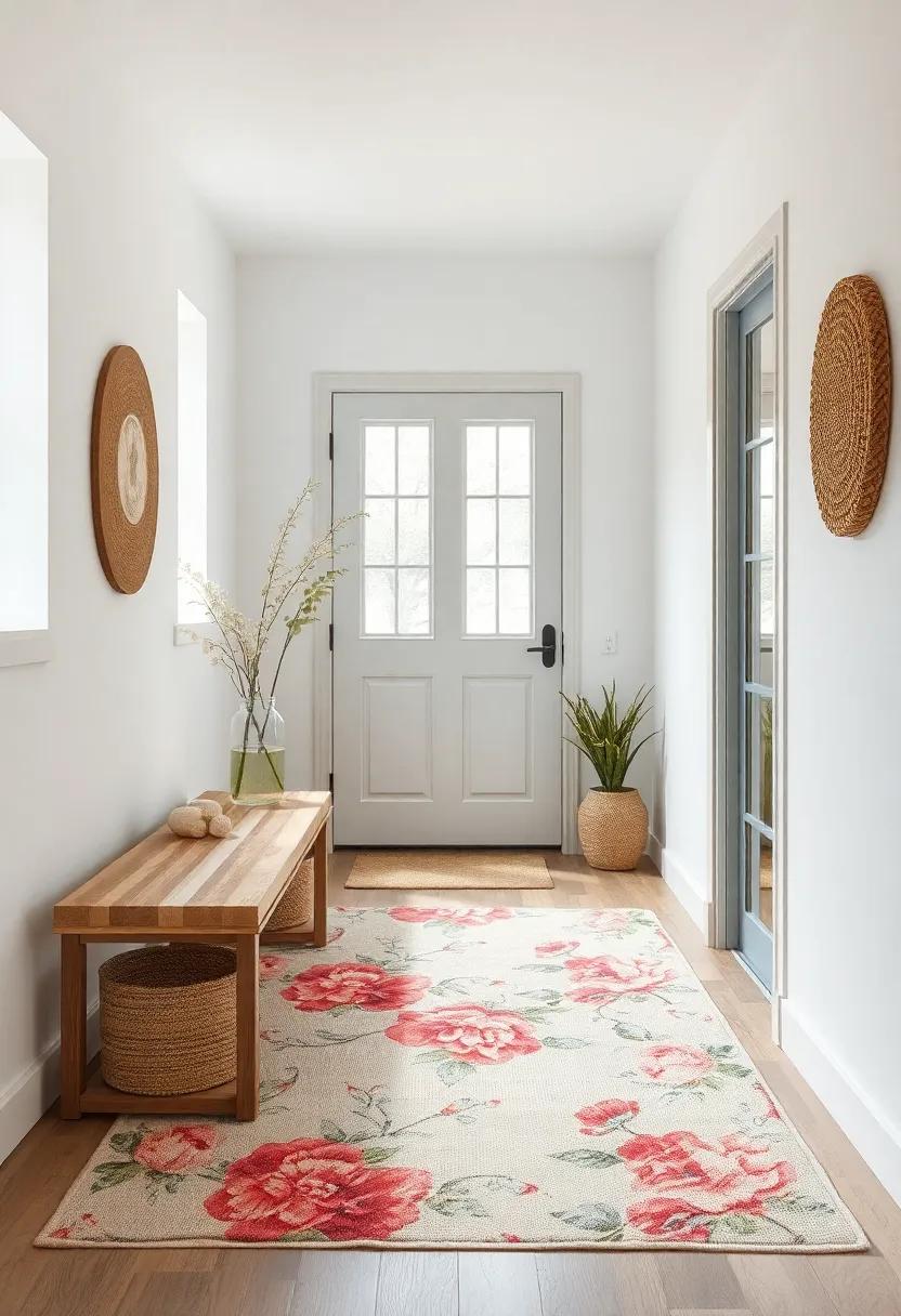 Layered Textures:⁤ Pairing a‌ floral entryway ‍rug with natural woven materials creates depth ​and interest,enhancing the allure of the ‌entrance