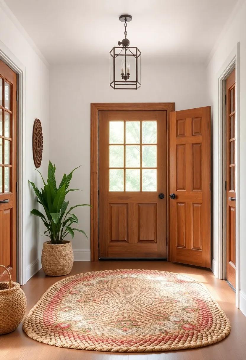Rustic Charm: A braided floral rug made ⁢from natural fibers ⁢adds a touch of ‌warmth and⁢ earthiness,perfect for ‍a ⁢home nestled in nature