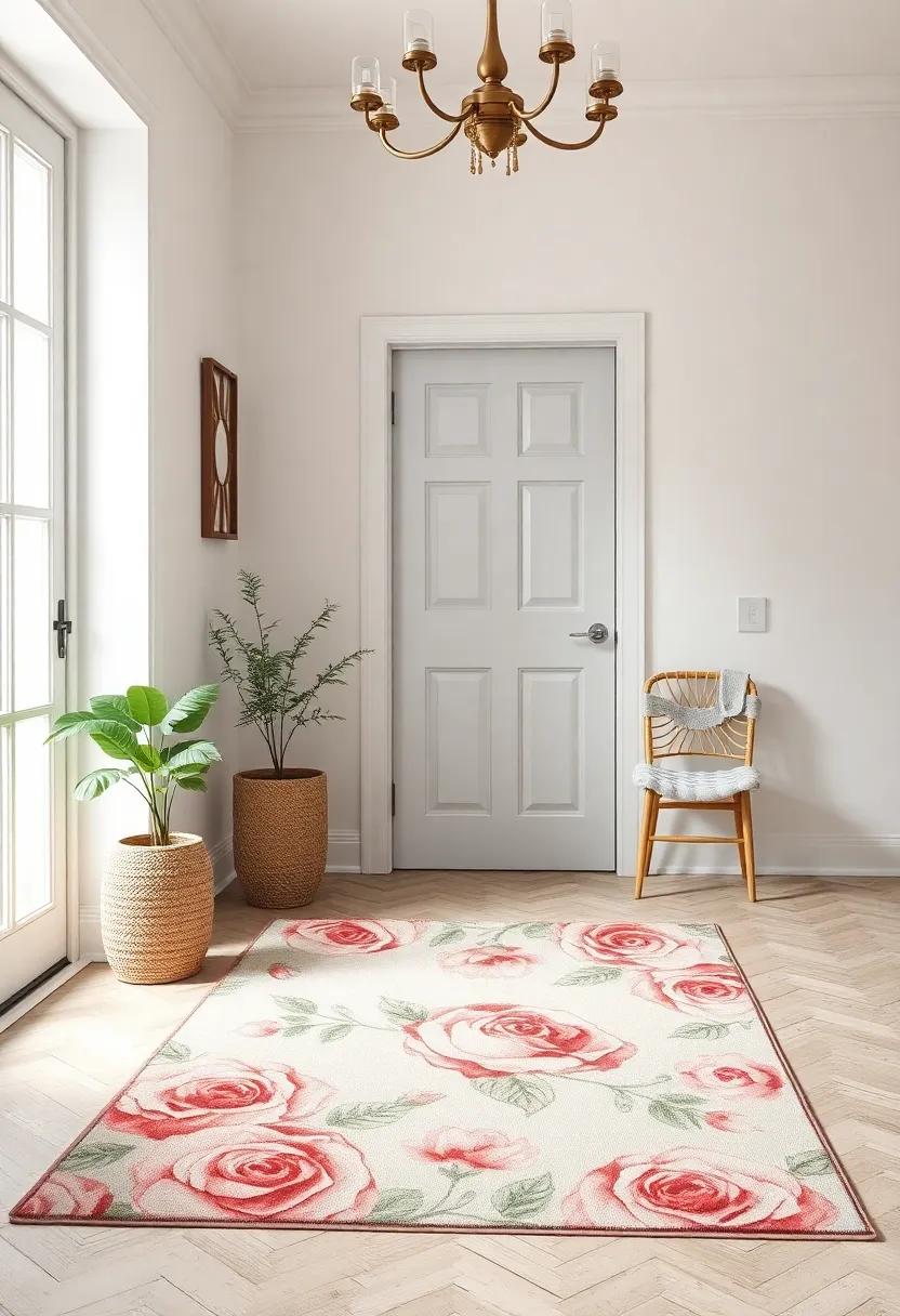 Timeless Elegance: Featuring a‌ classic ⁢rose pattern,‍ this ⁤entryway rug ‍seamlessly⁢ blends ⁤vintage ⁣charm​ with modern aesthetics, ⁤creating a ⁣nostalgic yet fresh look
