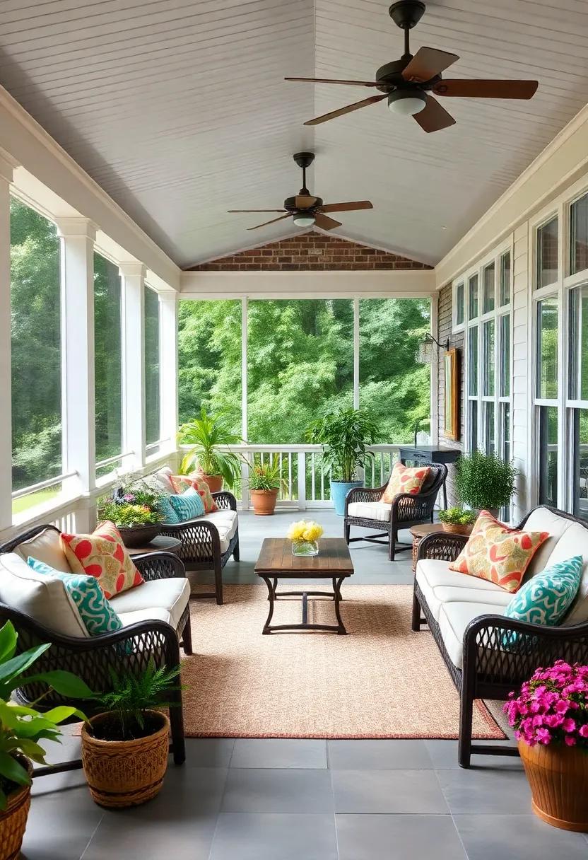 Rustic Charm: Utilize reclaimed wood ⁢and vintage ⁣decor to bring a quaint, farmhouse-inspired vibe to⁤ your large screened porch, perfect for laid-back entertaining