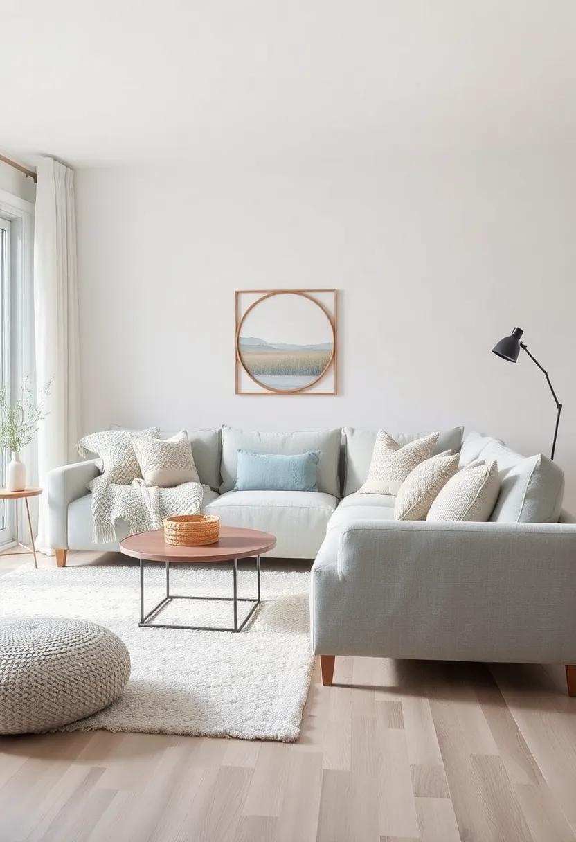 Embrace Textured Fabrics:​ Layer soft throws, chunky knit pillows, and ⁤plush rugs to add depth to your light gray living room