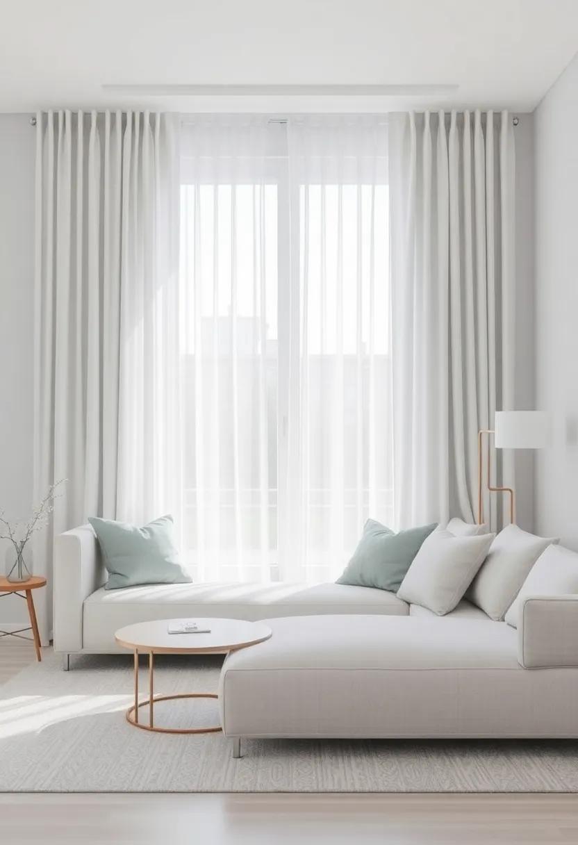 use ‌Translucent​ Curtains: ‌Light,sheer⁤ curtains can ⁢filter natural light while maintaining ⁤privacy in ⁢your light gray living space