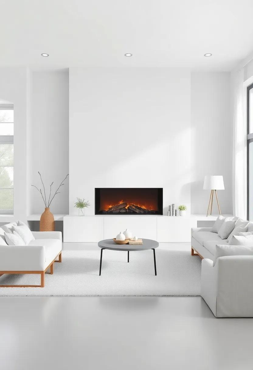 Go⁤ for a Neutral ⁢Fireplace:​ If applicable, design ‌a light gray or white fireplace to serve as a⁣ focal point in ‌the room