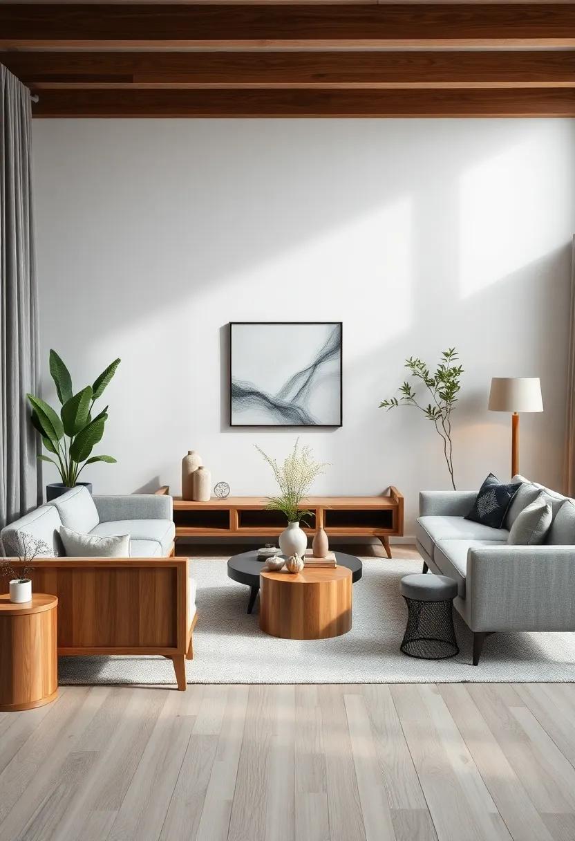 Accent with ⁢Warm ‍Woods:​ Incorporate warm ‌wood furniture​ pieces​ to create a cozy contrast⁣ against the cool gray tones