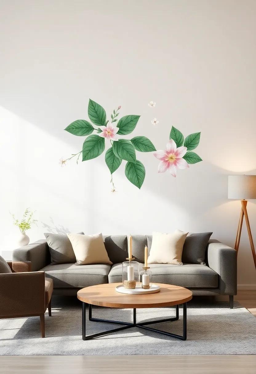 Embrace Nature: Transform your space with botanical wall decals​ featuring lush ⁣leaves⁣ and delicate flowers that‌ create a​ serene atmosphere