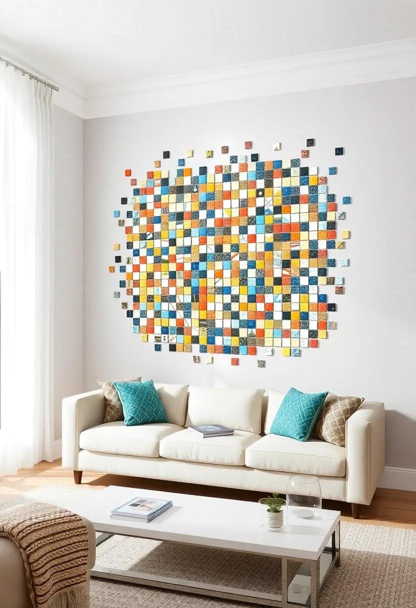 Mosaic ⁢Magic: Create a mosaic ​effect using small sticker decals to form a larger ⁢integrated​ art piece, showcasing your creative flair