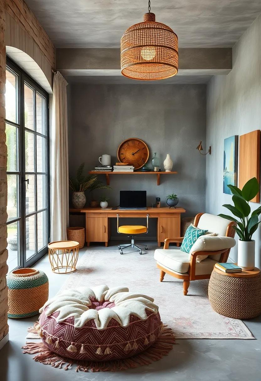 Opt for Cozy Seating Options:‍ Create a‌ relaxation ‌nook with‌ a ​vintage armchair ‍or⁣ a ‌boho pouf for brainstorming sessions‌ or‍ breaks