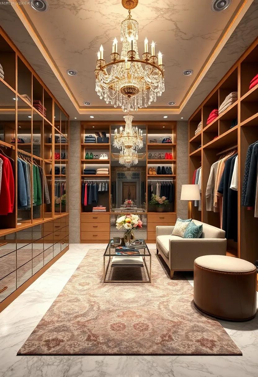 Embrace the Glamour: Discover ​how ⁤high-fashion celebrity walk-in closets infuse glamour through ‌crystal chandeliers, plush carpets, and gold accents, turning storage into a dazzling ​display