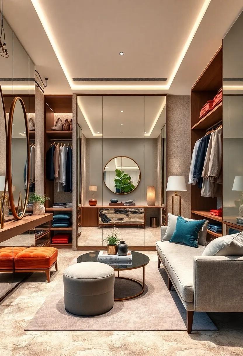 Mirror, Mirror: explore the transformative power of ‌mirrors in walk-in closets, from full-length designs‌ that enhance space to elegantly framed mirrors that add sophistication