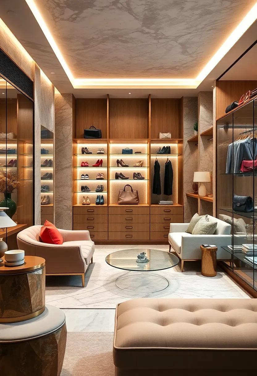 Boutique Feel: Take inspiration from celebrity ‌closets transformed into⁢ personal boutiques, showcasing shoes‌ and ⁤handbags as art pieces, complete with display cases and ⁤elegant lighting