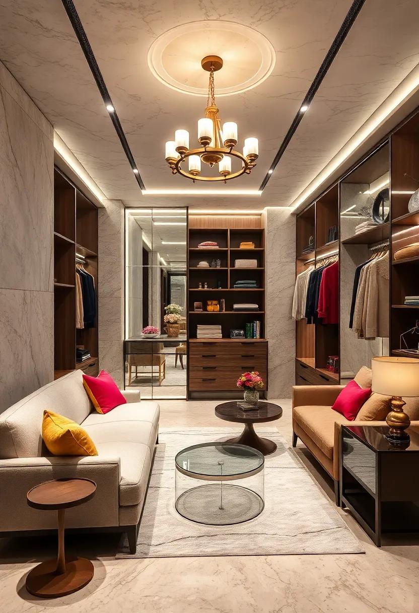 Bespoke Lighting Fixtures: Marvel at unique lighting fixtures that serve ⁣as focal points in celebrity closets, ⁣from ​elaborate ‌chandeliers to contemporary pendants that define the space