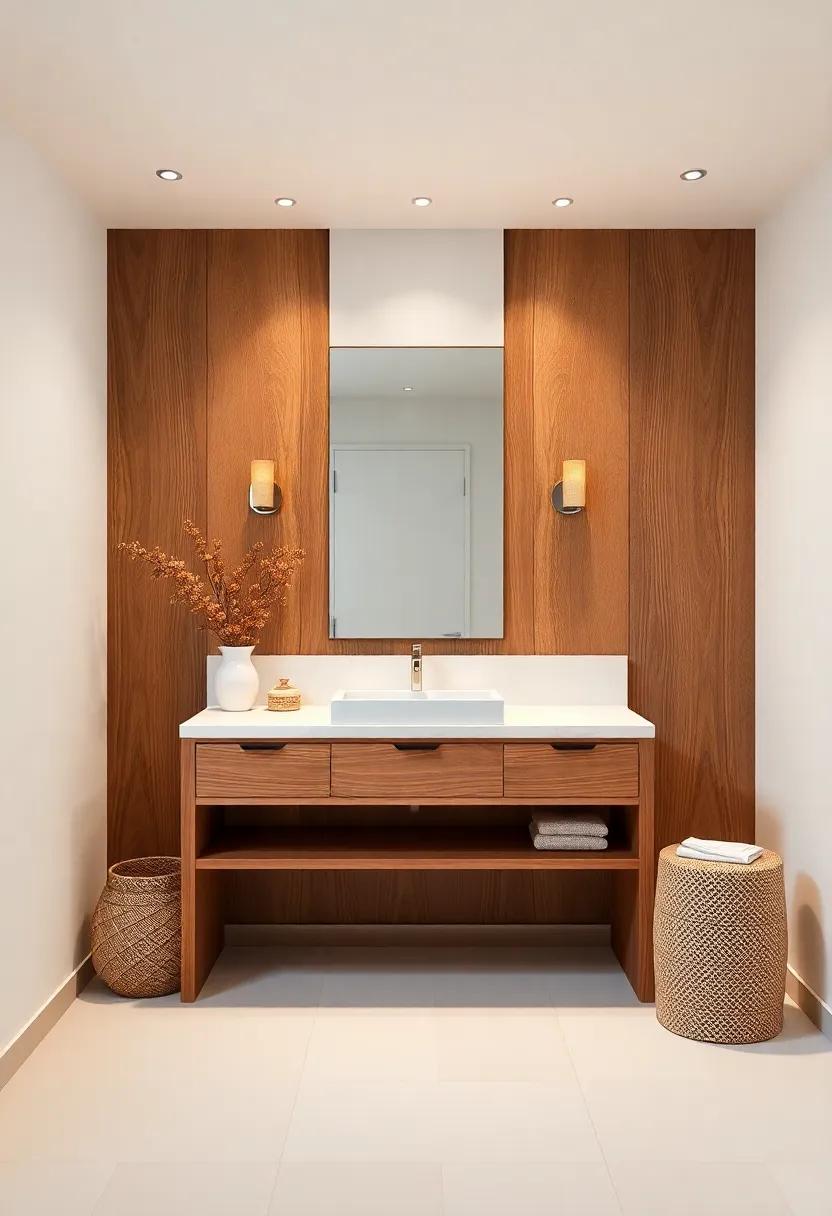 Beautifully Crafted Wood Elements for a⁤ Warm and Inviting Vanity