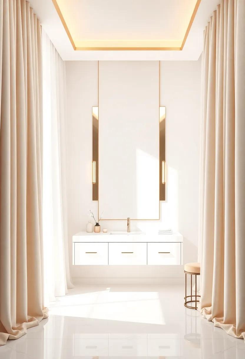 Elegant‍ Curtains​ or Drapes That Frame Your Vanity Area⁣ Perfectly