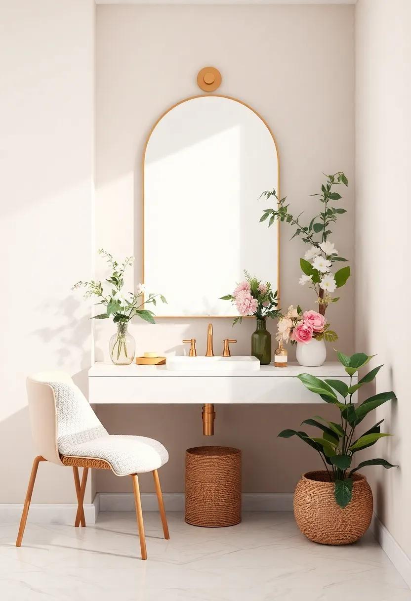Incorporating Nature: Fresh Flowers and Plants in Your Vanity Nook