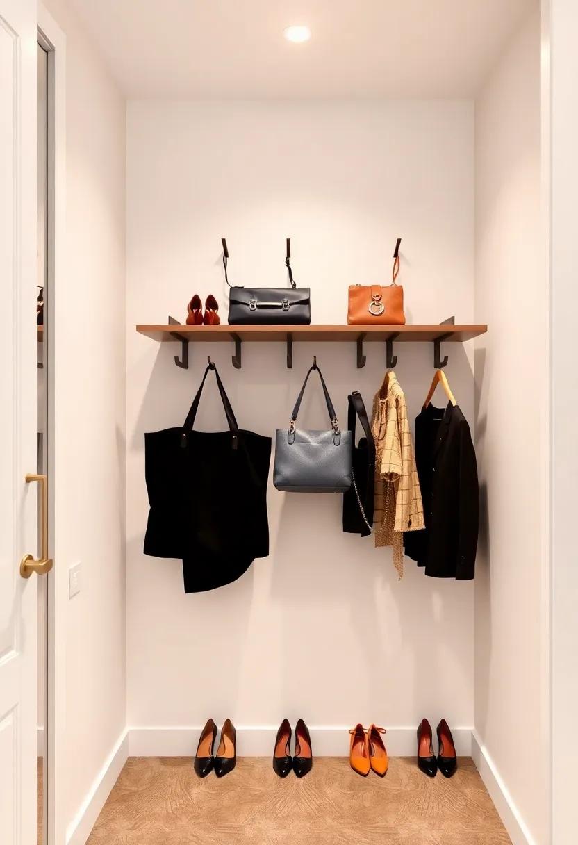 Artistic⁤ Display ​Racks: Rather‍ of ⁣traditional hangers,use artistic racks to ​showcase handbags or shoes as​ functional‍ pieces of decor
