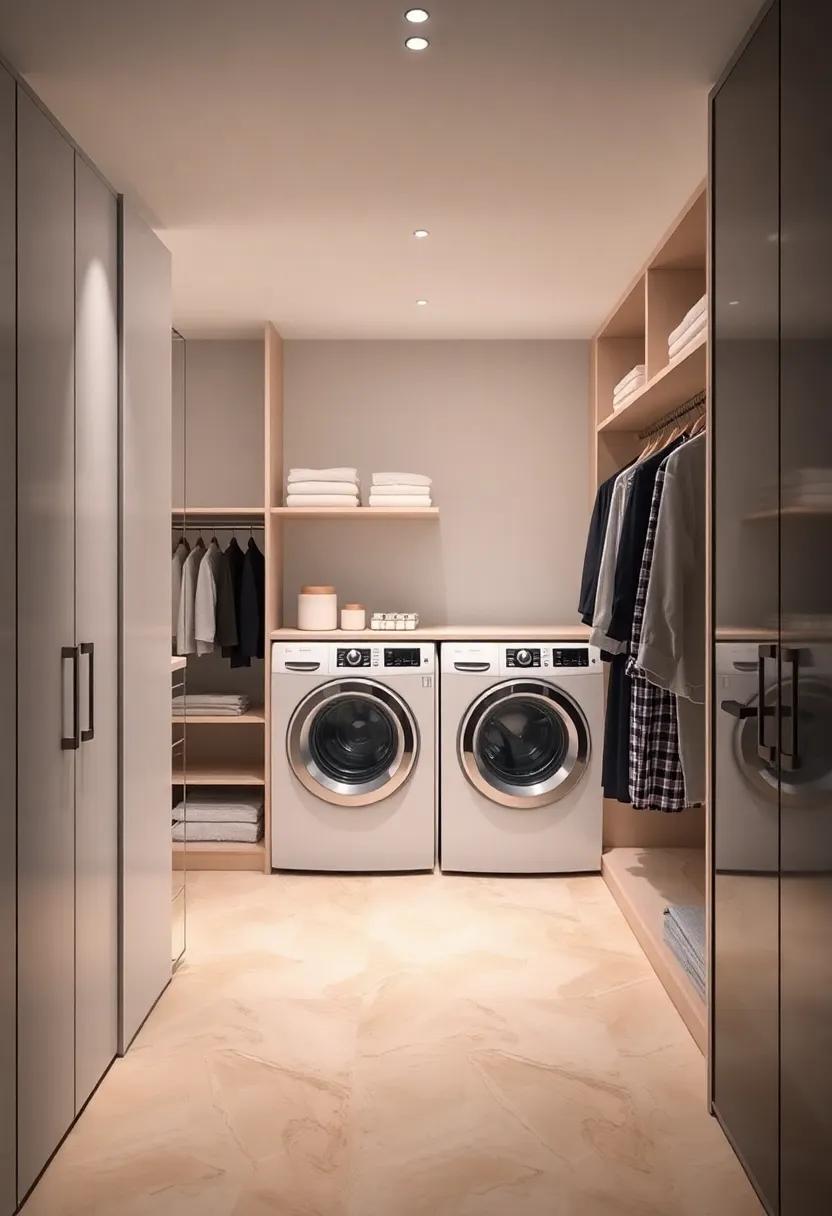 luxe ⁢Laundry Integration: Designing a closet with⁢ a ‌discreet laundry space allows for seamless transitions between dressing and garment care